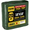 Core Tarps Heavy Duty Tarp, 10 ft L x 0.5 mm H x 10 ft W, 20 Mil, Green/Black, Polyethylene CT-703-10X10 - alternate 1